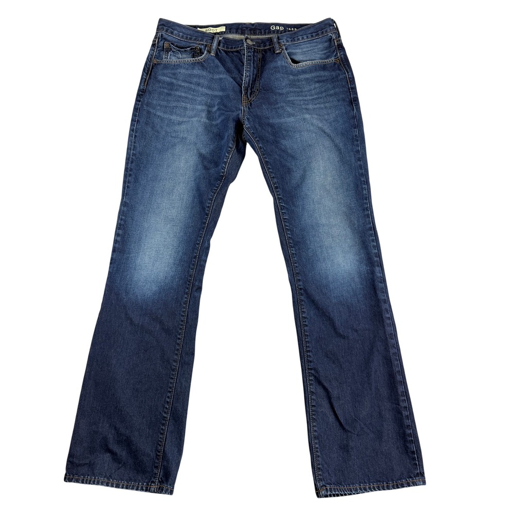 Gap 1969 Bootcut Jeans Men 35x34 (Fit 36x32) Blue Medium Wash Western Cowboy EUC
